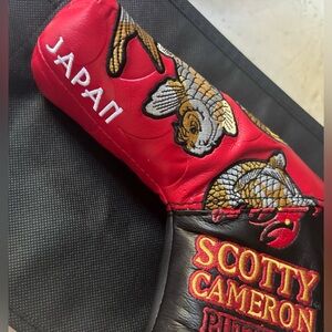 New Scotty Cameron Titlelist JAPAN KOI FISH PATCHWORK Headcover RARE Red Black